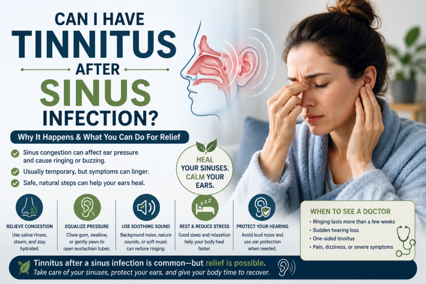can I have tinnitus after sinus infection